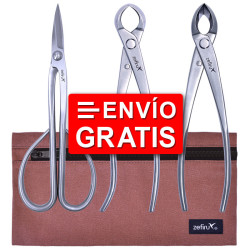 Zefiru | Kit Herramientas Profesionales para Bonsáis en Acero Inoxidable