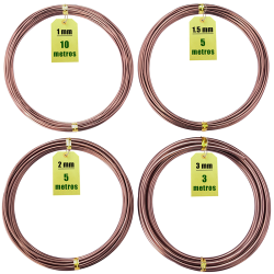 Alambre bonsai aluminio (marrón)