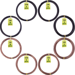 Alambre bonsai aluminio (marrón y negro)